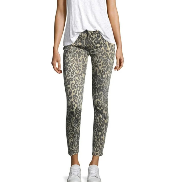 7 For All Mankind Denim - 7 For All Mankind NWT Cheetah Print The Ankle Gwenevere Ankle Skinny Jeans 23